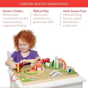 Melissa & Doug 17-Piece Wooden Farm Play Set