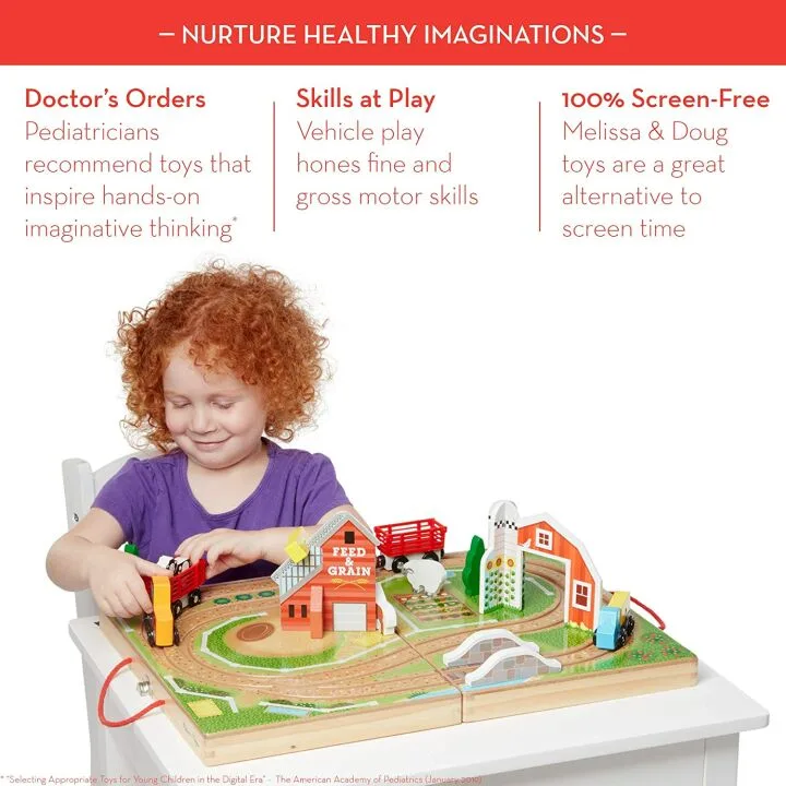 Melissa & Doug 17-Piece Wooden Farm Play Set