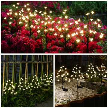 IUEECEN Solar Garden Lights Decorative for Yard and Pathway