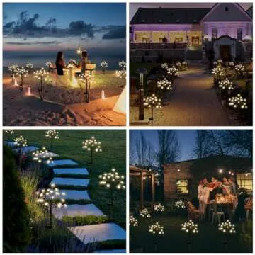 IUEECEN Solar Garden Lights Decorative for Yard and Pathway