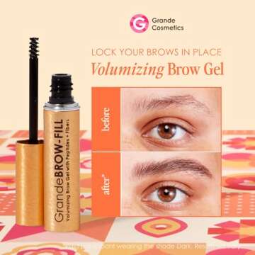 Grande Cosmetics GrandeBROW-FIL Volumizing Brow Gel, Medium, 0.14 fl. oz.