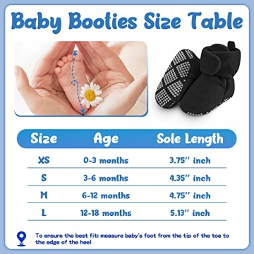 Cozy Fleece Baby Booties for Newborns 0-3 Months