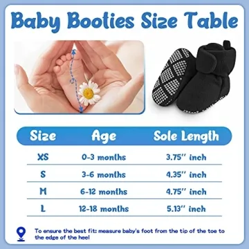 Cozy Fleece Baby Booties for Newborns 0-3 Months
