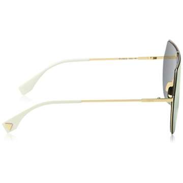 Fendi Aviator Sunglasses FF0193S 0000J Gold/Ivory 99mm 193