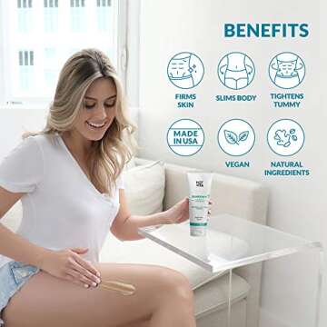 Hot Vita Slimdown Gel – Slimming Body Cream – Skin Care Product for Women – Increases Circulation with Caffeine, Ginseng Extract, Guarana Seed, Aloe Vera