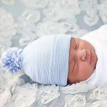 upeilxd Newborn Baby Hat - Soft Double Layer Knit Caps for Infants