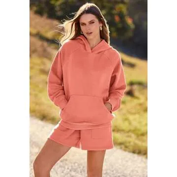 PRETTYGARDEN 2 Piece Hoodie & Shorts Outfit for Women