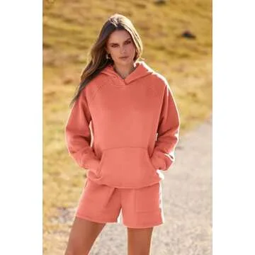 PRETTYGARDEN 2 Piece Hoodie & Shorts Outfit for Women
