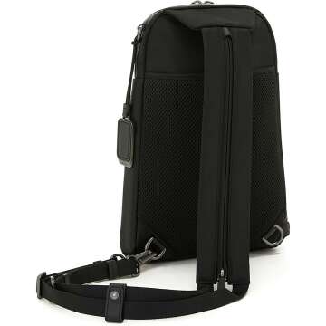 TUMI Convertible Sling Bag in Black & Gunmetal