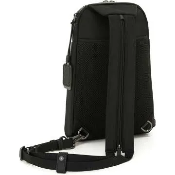 TUMI Convertible Sling Bag in Black & Gunmetal