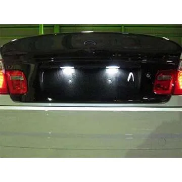 iJDMTOY OEM-Fit 3W Full LED License Plate Light Kit Compatible with 2004-2006 BMW E46 LCI/Facelift 325ci 330ci M3 2-Coor Coupe, Powered by 18-SMD Xenon White LED