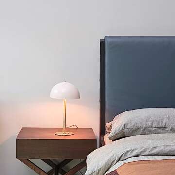 Globe Electric 52332 15" Desk Lamp, Matte Pink, Matte Brass Accents, in-Line On/Off Rocker Switch