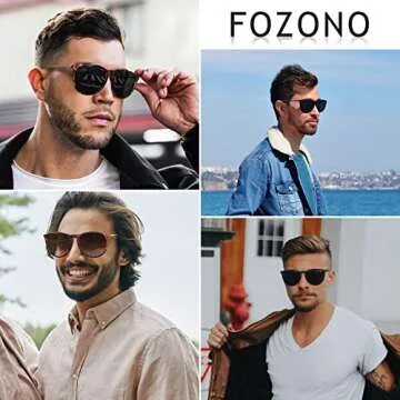 Sunglasses Women Trendy Polarized Vintage Womens Mens Round Sunglasses UV 400 Protection (3 Pack) (Black+Clear Pink+Leopard Brown)