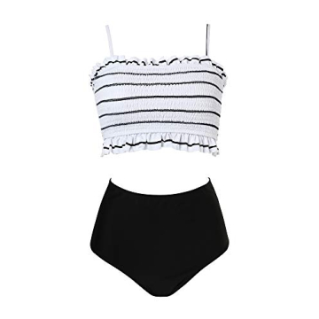 Flattering RXRXCOCO Womens Shirred Bandeau Bikini for All