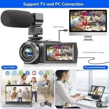 FHD 1080P Video Camera for YouTube - 36MP Digital Zoom