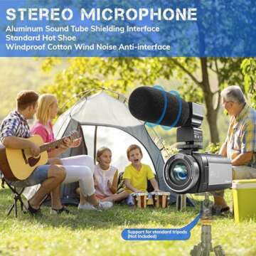 FHD 1080P Video Camera for YouTube - 36MP Digital Zoom