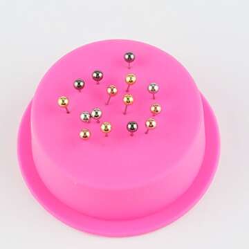 SUBANG 800 Pieces Map Tacks 1/8-Inch Retro Metallic Color Beads Head Marking Push Pins, 4 Colors
