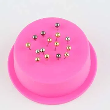 SUBANG 800 Pieces Map Tacks 1/8-Inch Retro Metallic Color Beads Head Marking Push Pins, 4 Colors