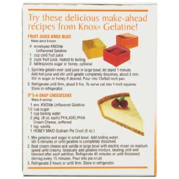 Knox Unflavored Gelatin, 4 Count (Pack of 12)