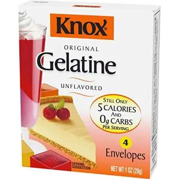 Knox Unflavored Gelatin, 4 Count (Pack of 12)