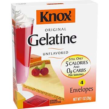 Knox Unflavored Gelatin, 4 Count (Pack of 12)