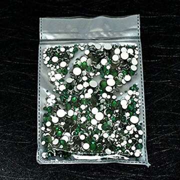 1440 Mixed Size Flatback Glass Rhinestones for Crafts