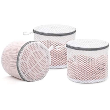 3Pcs Durable Honeycomb Mesh Laundry Bags for Delicates, Lingerie Wash Bag 7 x 7 x 6 Inches