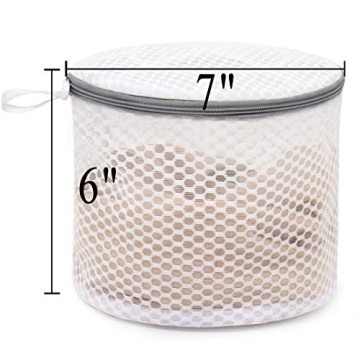 3Pcs Durable Honeycomb Mesh Laundry Bags for Delicates, Lingerie Wash Bag 7 x 7 x 6 Inches