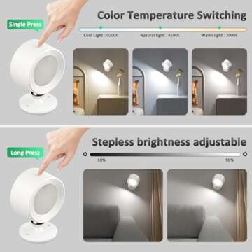 Rechargeable LED Wall Sconces with Remote Control