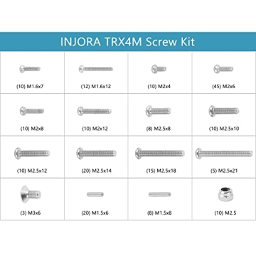 Premium INJORA Stainless Steel Screws Kit for TRX4M