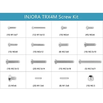 Premium INJORA Stainless Steel Screws Kit for TRX4M