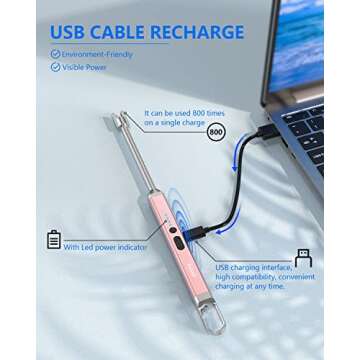 Candle Lighter Long Lighter (Pink)