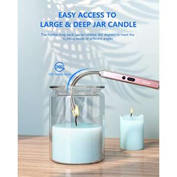 Candle Lighter Long Lighter (Pink)