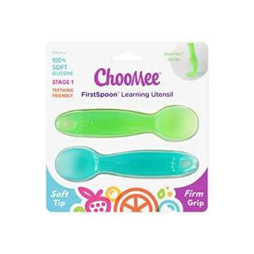 ChooMee Silicone Baby Spoons for Ages 4 Months + | Safe & Eco-Friendly