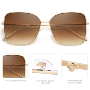 SOJOS Trendy Oversized Sunglasses for Men and Women