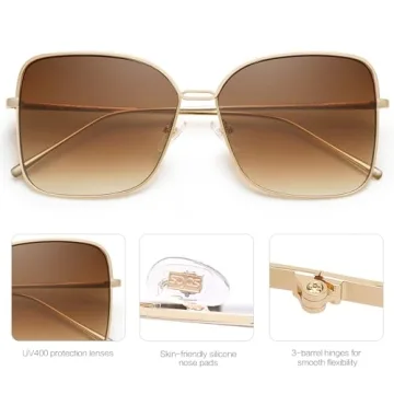 SOJOS Trendy Oversized Sunglasses for Men and Women