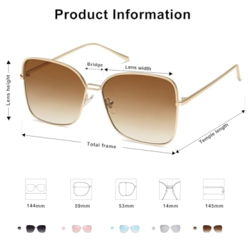 SOJOS Trendy Oversized Sunglasses for Men and Women