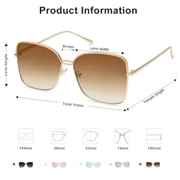 SOJOS Trendy Oversized Sunglasses for Men and Women