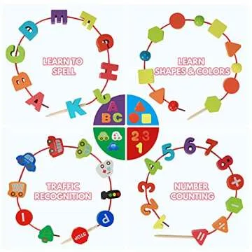 BMTOYS Educational Beads for Fine Motor Skills