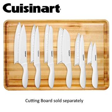 Cuisinart 12-Piece White Knife Set with Blade Guards
