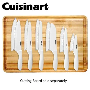 Cuisinart 12-Piece White Knife Set with Blade Guards