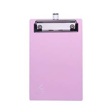 NUOLUX 5 Pack A6 Clipboard Clip Boards Colourful Plastic Clipboard (Random Color)