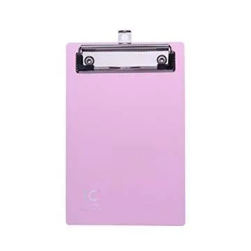 NUOLUX 5 Pack A6 Clipboard Clip Boards Colourful Plastic Clipboard (Random Color)