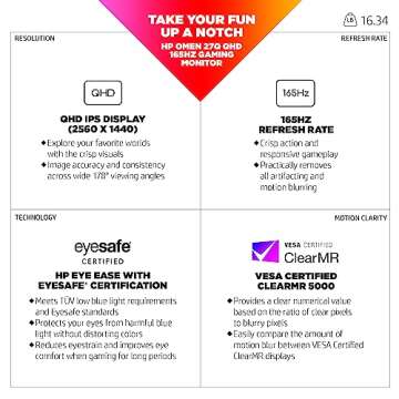 HP OMEN 27q QHD 165Hz Gaming Monitor - Exceptional Quality and Features