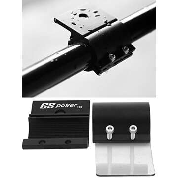 GS Power Tube Clamp Brackets (Choice 1/1.25/1.75/2 inch) Mount LED Light Bar Radio Whip Antenna Safe...