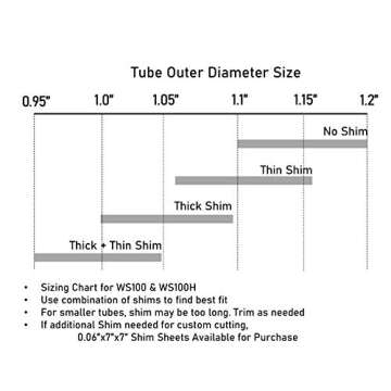 GS Power Tube Clamp Brackets (Choice 1/1.25/1.75/2 inch) Mount LED Light Bar Radio Whip Antenna Safety Flag on Rack Roll Cage Bumper Compatible with Can-Am RZR Rhino Teryx ATV UTV (2 pc)