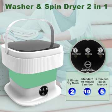 15L Foldable Portable Washing Machine for Easy Travel