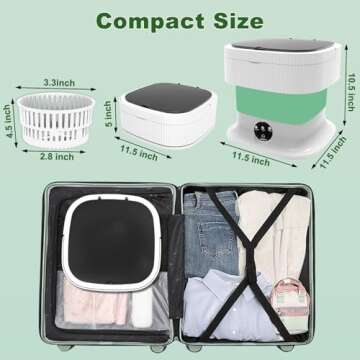 15L Foldable Portable Washing Machine for Easy Travel