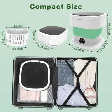 15L Foldable Portable Washing Machine for Easy Travel