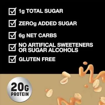KIND Protein MAX Sweet & Salty Caramel Peanut Crisp Snack Bars, Keto Friendly, 20g Protein, 12 Count